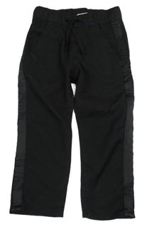 Černé kalhoty s pruhy H&M