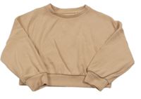 Staroružová rebrovaná crop mikina Next