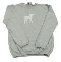 Svetlosivý sveter s laní