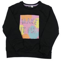 Čierna mikina s potlačou a nápisom Pep&Co