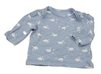 Světlemodré triko s labutěmi Mothercare