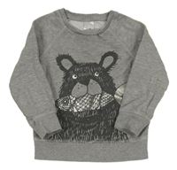 Sivá mikina s medvěďom C&A