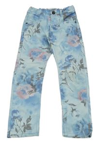 Světlemodré květované skinny rifle Name it