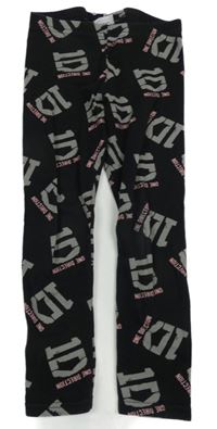 Černé vzorované legíny - One Direction F&F