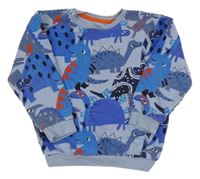 Světlemodro-modrá mikina s diny Nutmeg