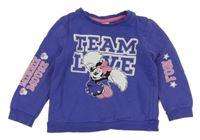 Fialová mikina s Minnie Disney