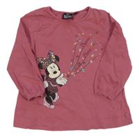 Růžové triko s Minnie