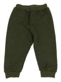 Khaki rebrované tepláky