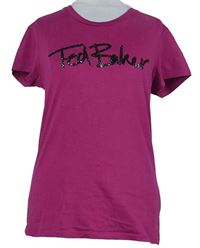 Dámské purpurové tričko s logem Ted Baker 