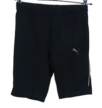Pánske čierne športové elastické kraťasy s pruhmi zn. Puma