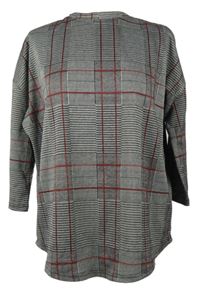 Dámské černo-červené kostkované triko Primark 