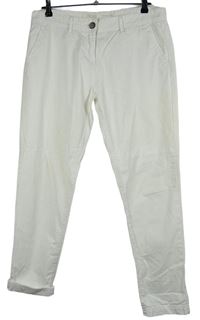 Dámské bílé plátěné chino kalhoty Next vel. 14L