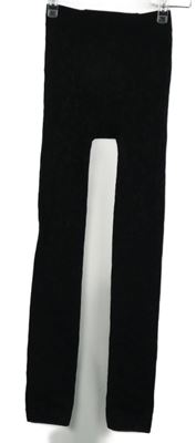 Dámske čierne vzorované pančuskové legíny ElleNor