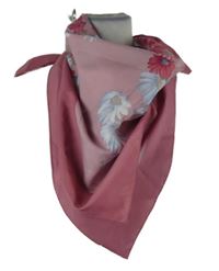 Dámský růžový květovaný šátek 