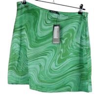 Nové - Dámska zelená vzorovaná sukňa Boohoo