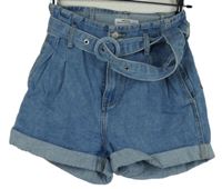 Dámské světlemodré riflové kraťasy s páskem Redial 