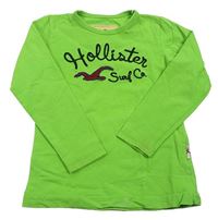 Zelené triko s logem Hollister