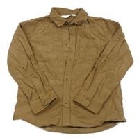 Hnědá manšestrová košile H&M