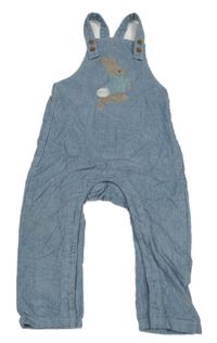 Modré na traké manšestráky s králikom M&S