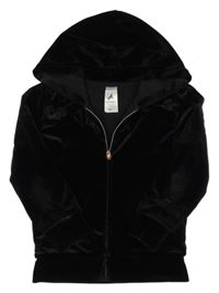 Čierna zamatová podšitá prepínaci mikina s kapucňou C&A