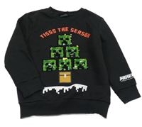 Čierna mikina s Minecraft