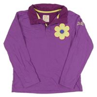 Fialové outdoorové polo tričko s kvietkom Regatta