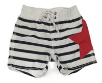 Bielo-modré pruhované plážové kraťasy GAP