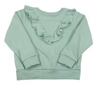 Mintová mikina s volány Everyday