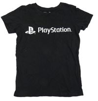 Černo-bílé tričko s potiskem PlayStation