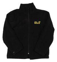 Černá fleecová propínací mikina jack Wolfskin