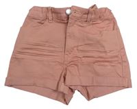 Svetloružové rifľové kraťasy H&M