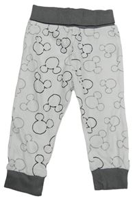 Bielo-sivé tepláky s Mickeym Disney
