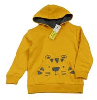 Nové - Pomerančová mikina s tygrem a kapucí George