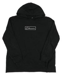 Čierna mikina s nápisom a kapucňou Closure