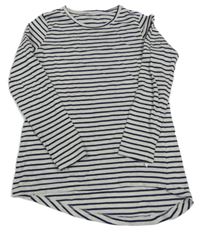 Světlešedo-tmavomodré pruhované tunika Yigga