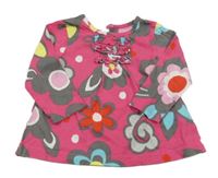 Fuchsiovo-farebná tunika s kvetmi