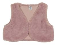 Ružová kožušinová podšitá vesta Topolino