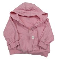 Růžová propínací podšitá mikina s kapucí M&S