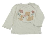 Smotanové tričko s mačičkou C&A