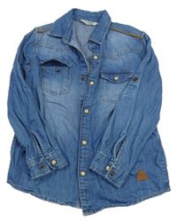 Modrá riflová košile s nášivkou LC WaIKIKI