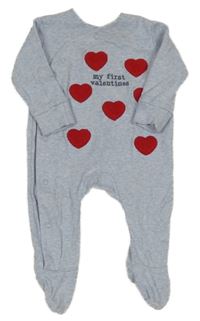 Světlemodrý overal se srdíčky 