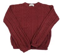 Vínový vzorovaný sveter H&M