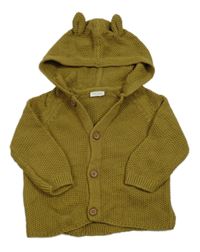 Olivový prepínaci sveter s kapucňou Next