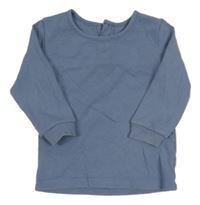 Modré žebrované triko Matalan