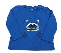 Tmavomodré tričko so žralokom Topolino