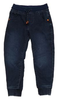 Tmavomodré teplákové cuff rifle F&F