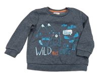 Tmavomodrá mikina se zvířátky 