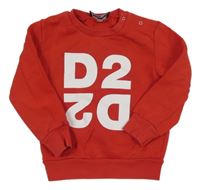 Červená mikina s nápisom Dsguared2