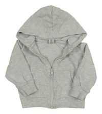 Sivá melírovaná prepínaci mikina s kapucňou Dopodopo