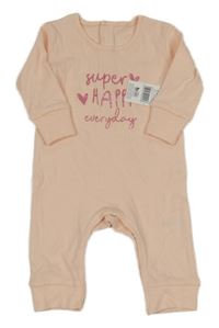 Nové - Broskvový overal s nápisem Matalan